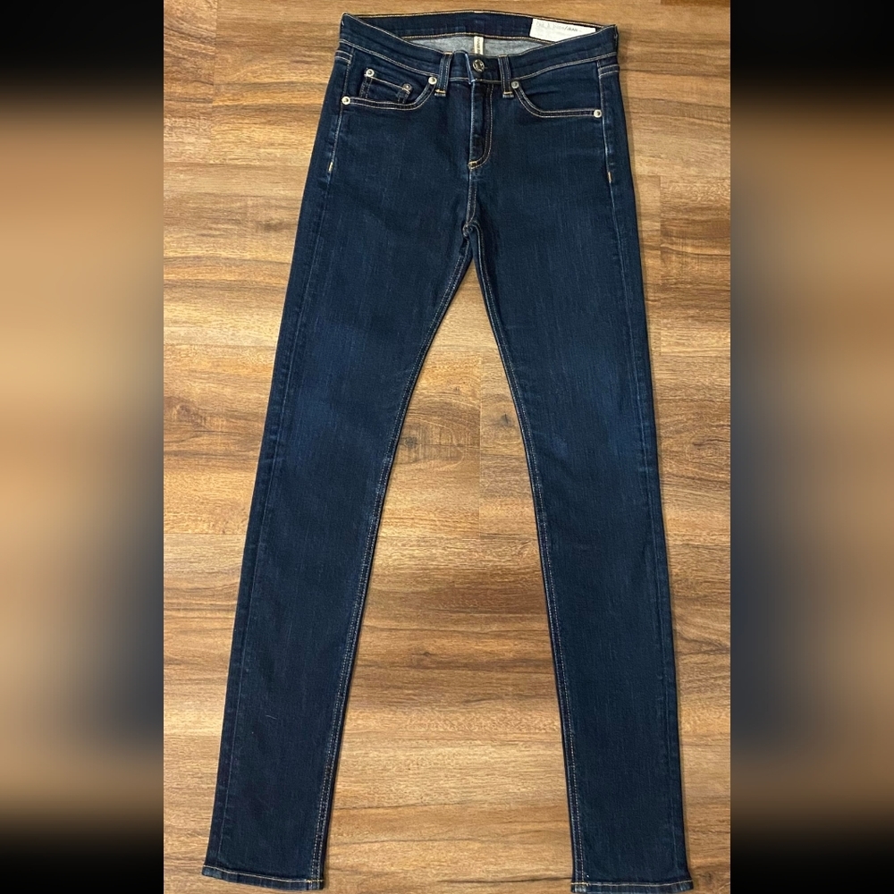 Rag & Bone Women’s High Rise Dark Heritage Wash Skinny Jeans 1513k520, Size 25